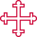 The stylized red cross of the Diocese of Central New York