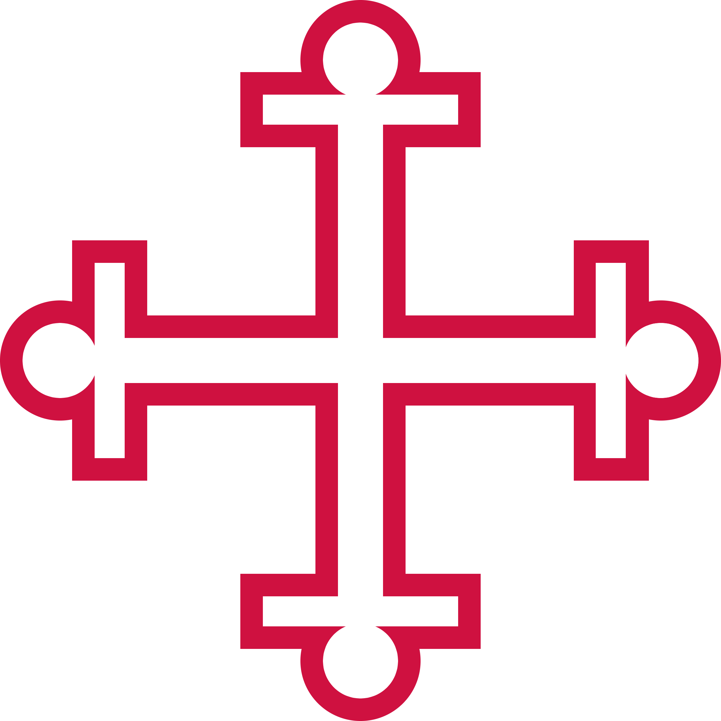 The stylized red cross of the Diocese of Central New York